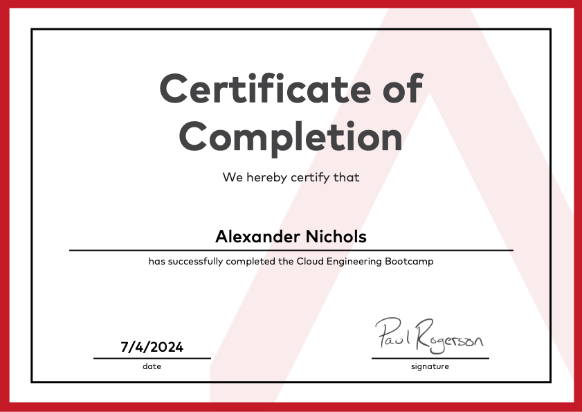 Cloud Engineering Certificate